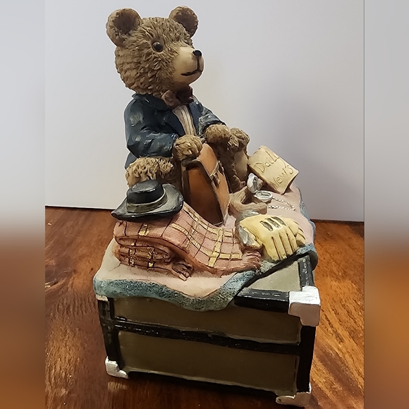 Charming Bear on Trunk Piggy Bank - Picture 4 of 6